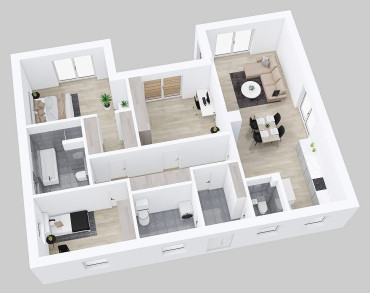 [půdorys bungalovu 4+kk]