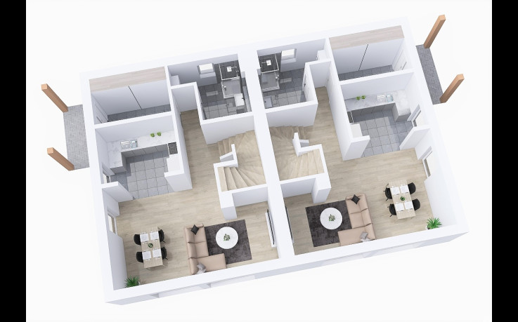 Dřevostavba Duo 3-227