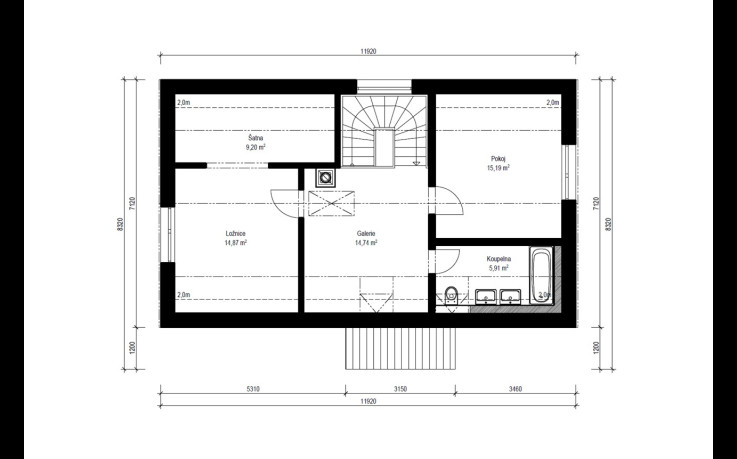 Dřevostavba Videra 1-126