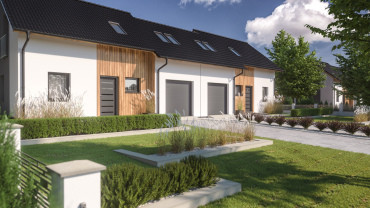 [Dvojdům se dvěma garážemi pro dvě rodiny]