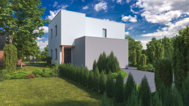 [Prostorný patrový dům s moderním vzhledem]