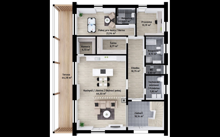 Dřevostavba Individuální patrový dům