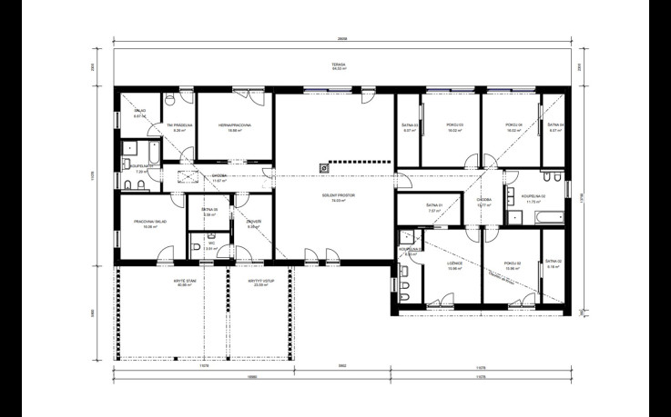 Dřevostavba Individuální bungalov