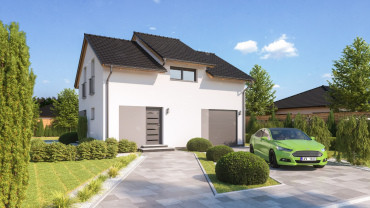 [Patrový pasivní dům na klíč s dispozicí 4+KK s garáží]