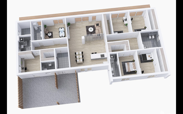 Dřevostavba Individuální bungalov