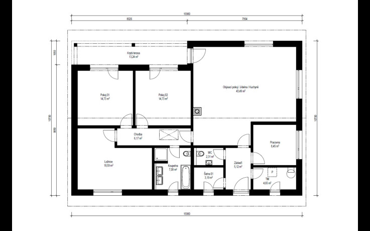 Dřevostavba Instinkt 2-129