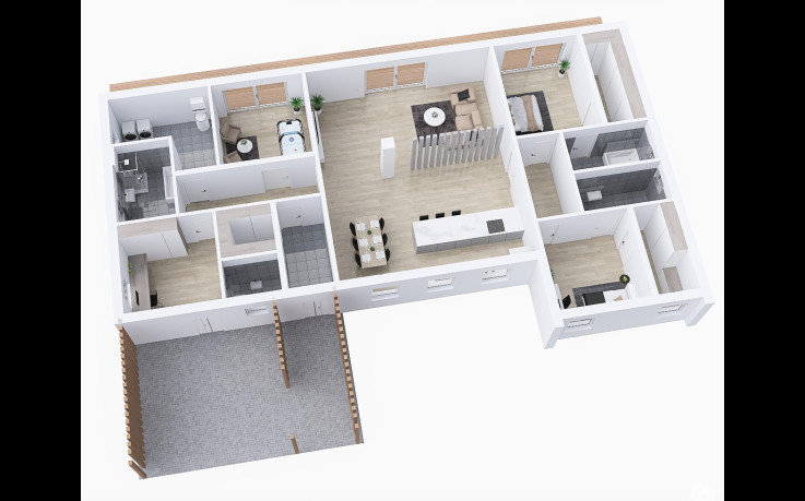 Dřevostavba Individuální bungalov