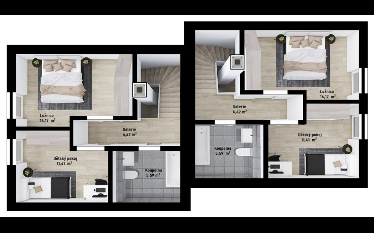 Dřevostavba Duo 1-153