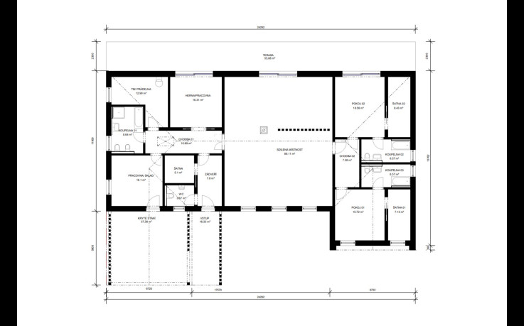 Dřevostavba Individuální bungalov