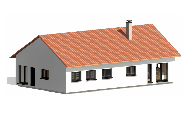 Dřevostavba Bungalov s ordinací