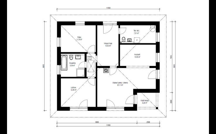 Dřevostavba Rio 1-85