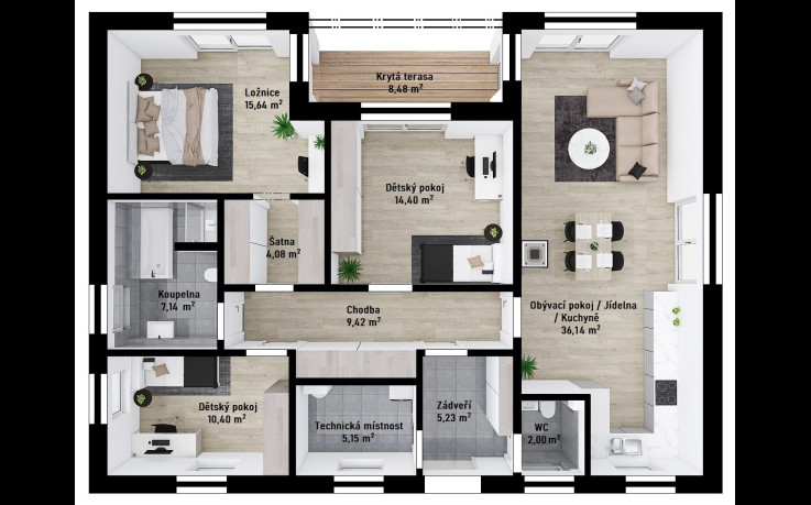 Dřevostavba Lucky 2-110