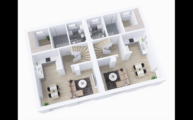 Dřevostavba Duo 2-210