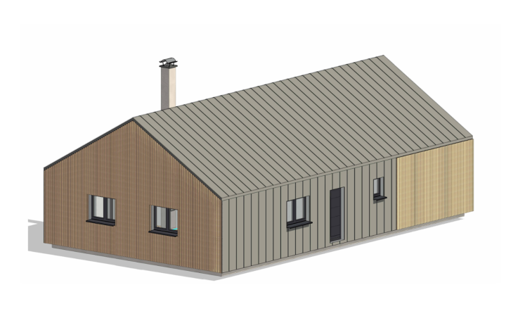 Dřevostavba Dvougenerační bungalov