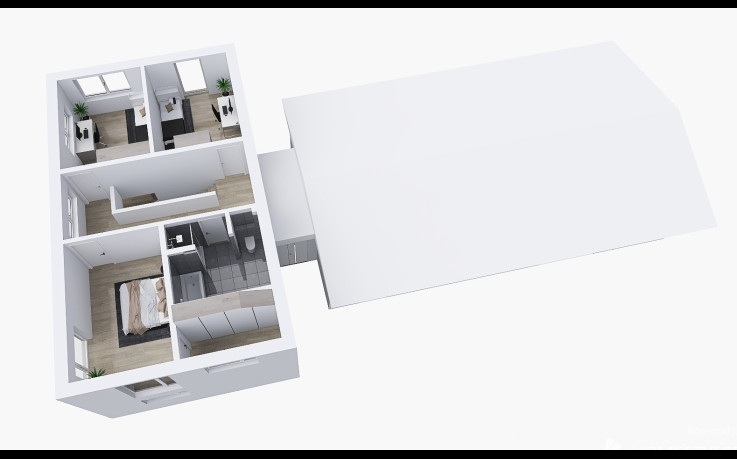 Dřevostavba Patrový dům s dílnou 100 m<sup>2</sup>