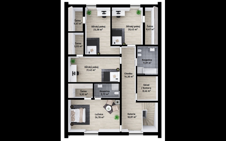 Dřevostavba Individuální patrový dům