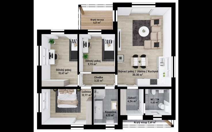 Dřevostavba Madera 1-85