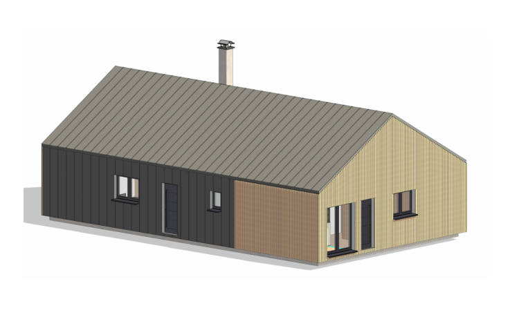 Dřevostavba Bungalov s ordinací