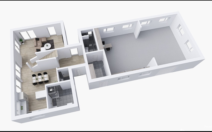 Dřevostavba Patrový dům s dílnou 100 m<sup>2</sup>