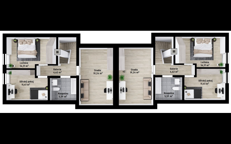 Dřevostavba Duo 4-230