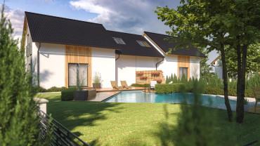 [Dvougenerační rodinný dům se sedlovou střechou]