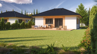 [Dřevostavby na klíč do 3 milionů, bungalov s valbovou střechou]