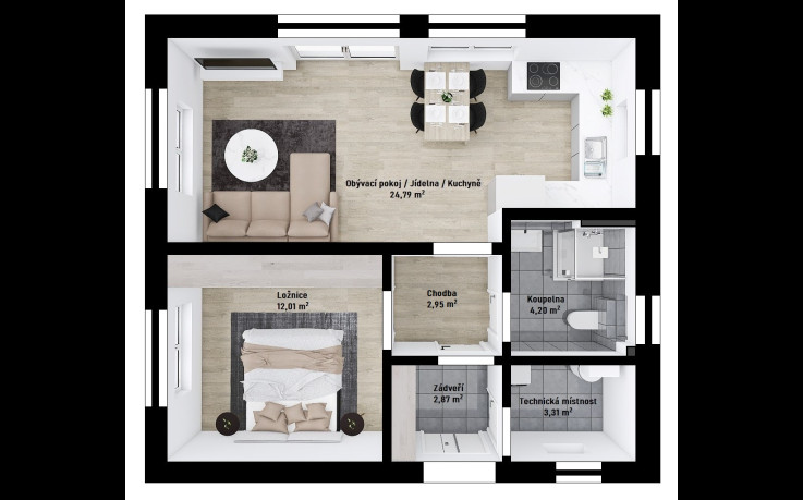 Dřevostavba Individuální bungalov