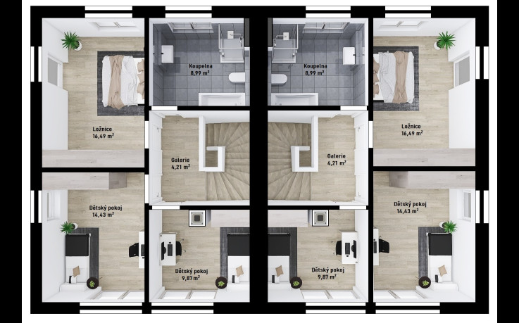 Dřevostavba Duo 3-227