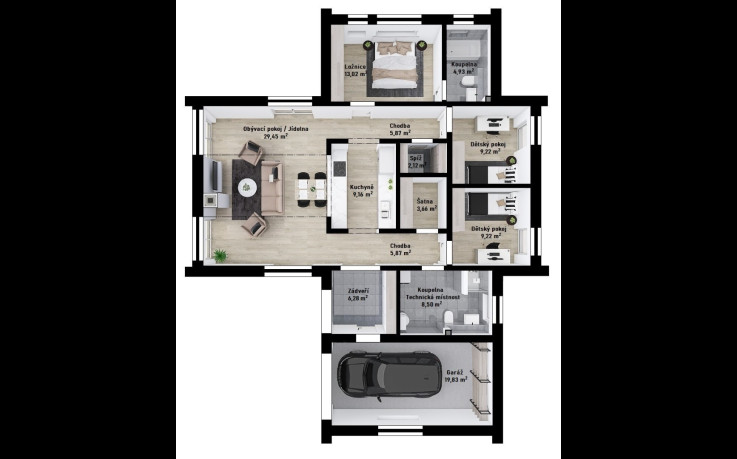 Dřevostavba Scandic 3-126
