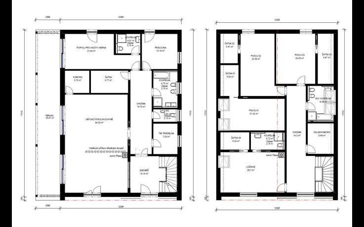 Dřevostavba Individuální patrový dům