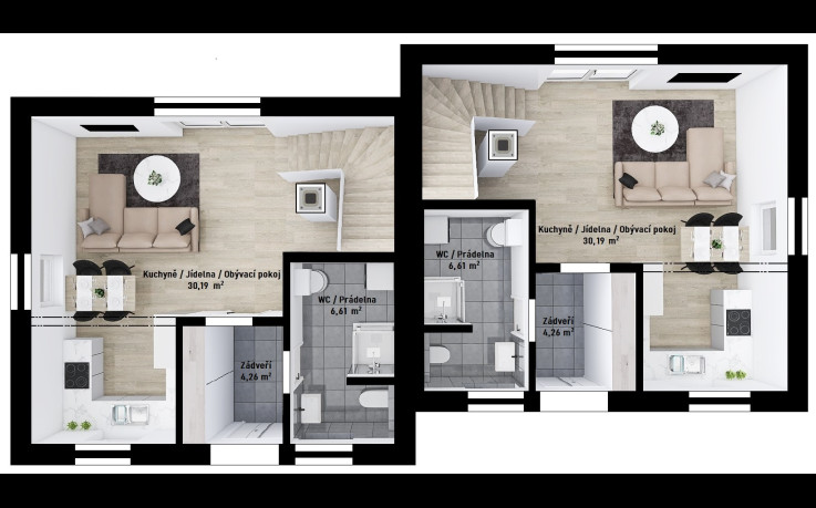 Dřevostavba Duo 1-153