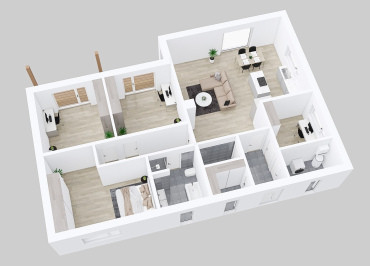 [Půdorys modulového domu 5+kk]