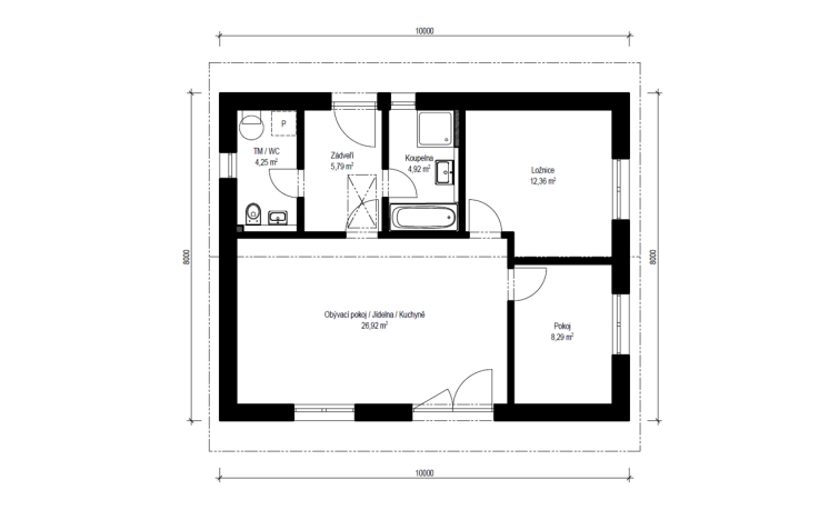 Dřevostavba Individuální bungalov