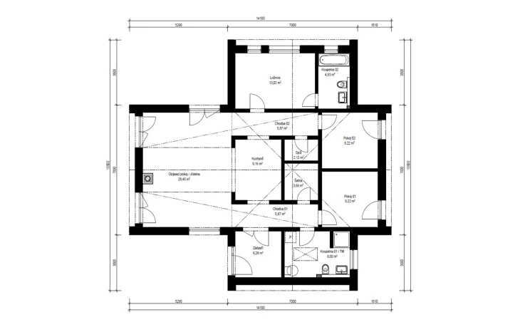 Dřevostavba Scandic 2-106
