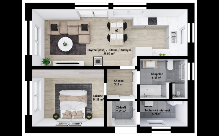 Dřevostavba Rapido 1-60