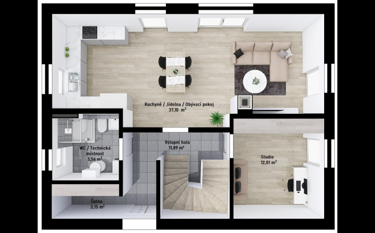 Dřevostavba Spring 3-134