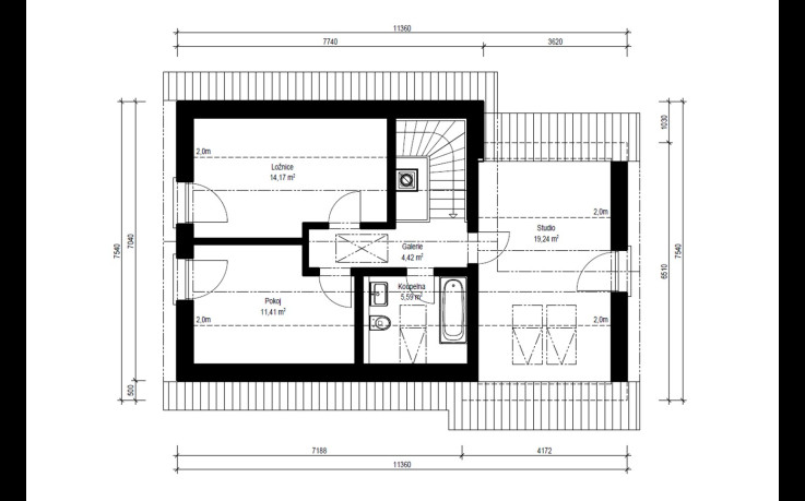 Dřevostavba Skywood 1-115