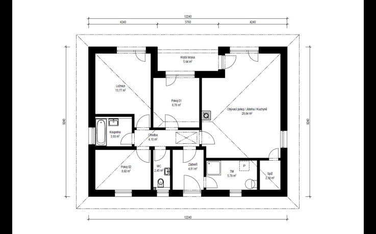 Dřevostavba Lucky 1-84