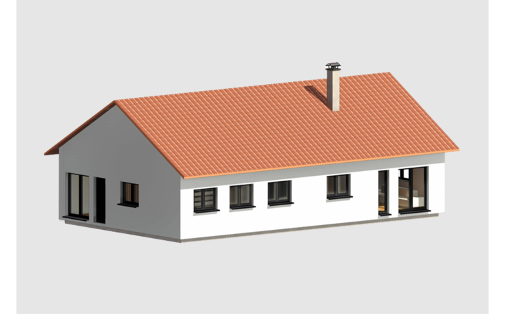 Dřevostavba Bungalov s kadeřnictvím